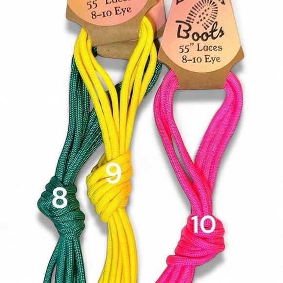 Custom Handmade Strong 55” Paracord Replacement Shoelaces for 8-10 eyelet boots - Picture 6 of 7